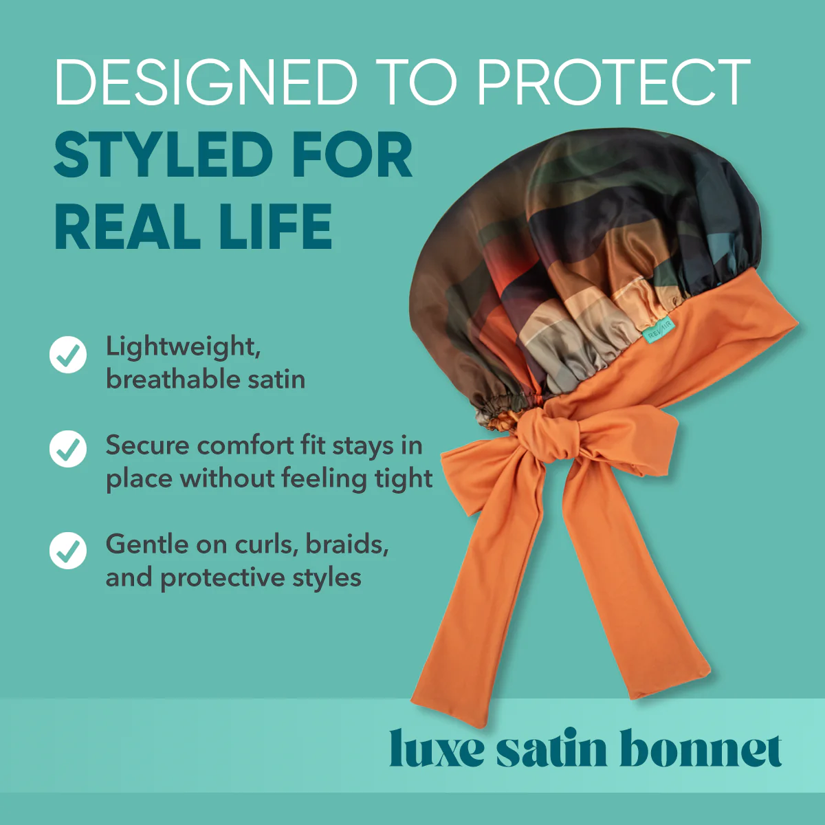 Luxe Satin Bonnet - Limited Edition Cinnamon Swirl Collection - Image 5
