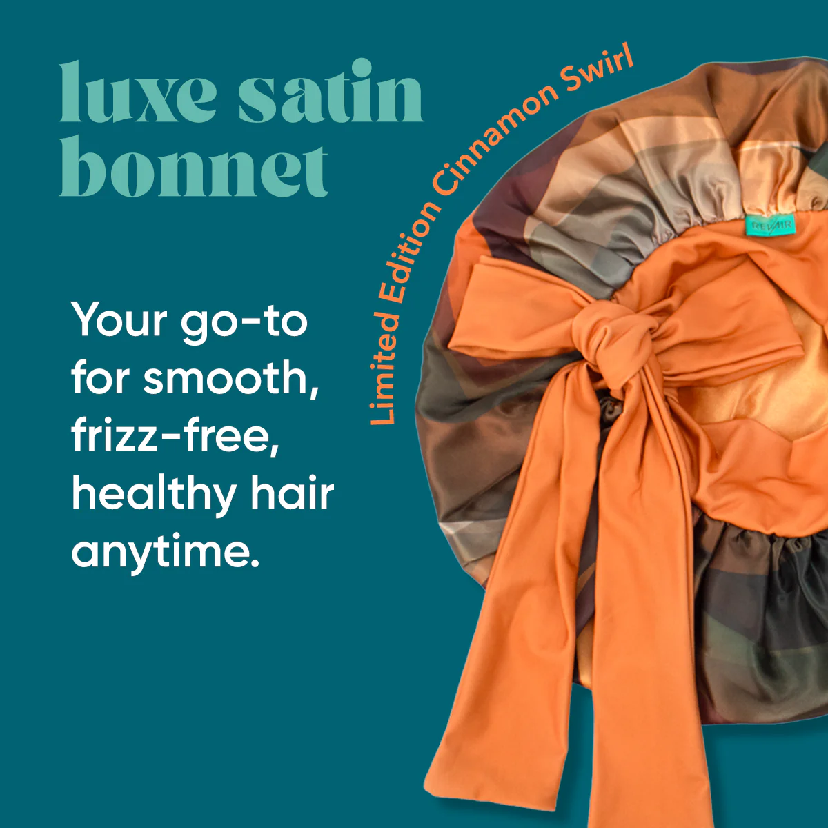 Luxe Satin Bonnet - Limited Edition Cinnamon Swirl Collection - Image 6