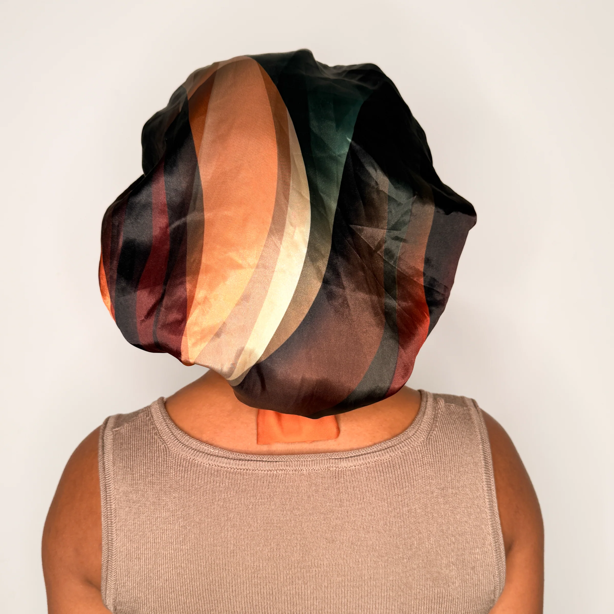 Luxe Satin Bonnet - Limited Edition Cinnamon Swirl Collection - Image 7